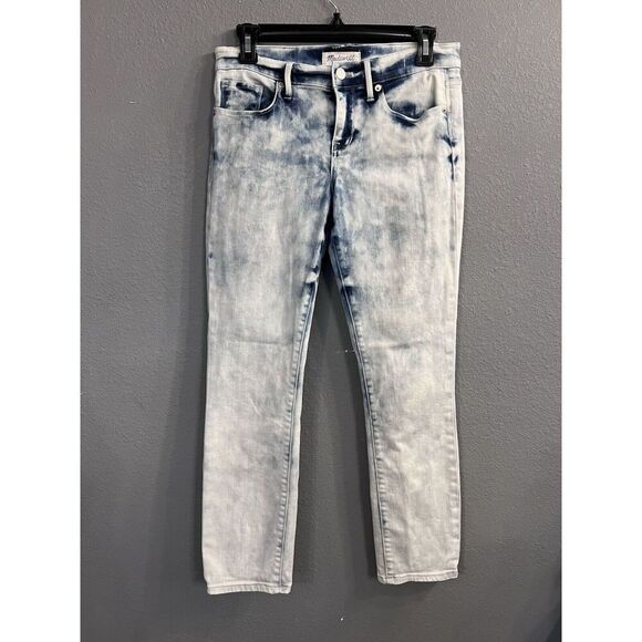 Madewell Acid Wash Mid Rise Slim‎ Fit Ankle Jeans Size 26 Denim Y2K - Picture 1 of 6